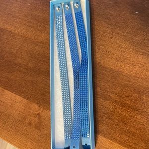 Touchstone Tri-wrap Bracelet, blue